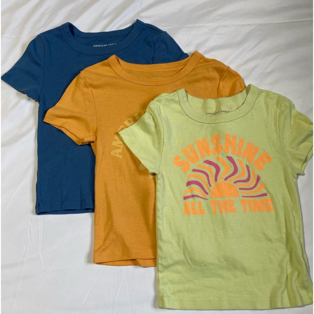 American Eagle Baby tee bundle. (XS)